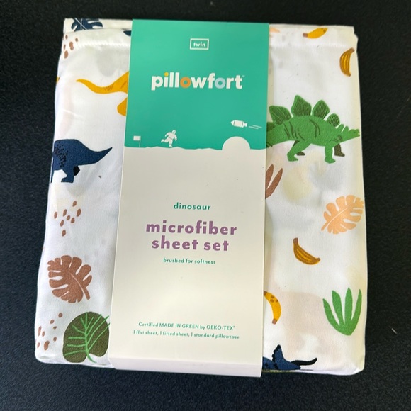 Pillowfort Bedding Pillow Fort Microfiber Dinosaur Sheet Twin Set
